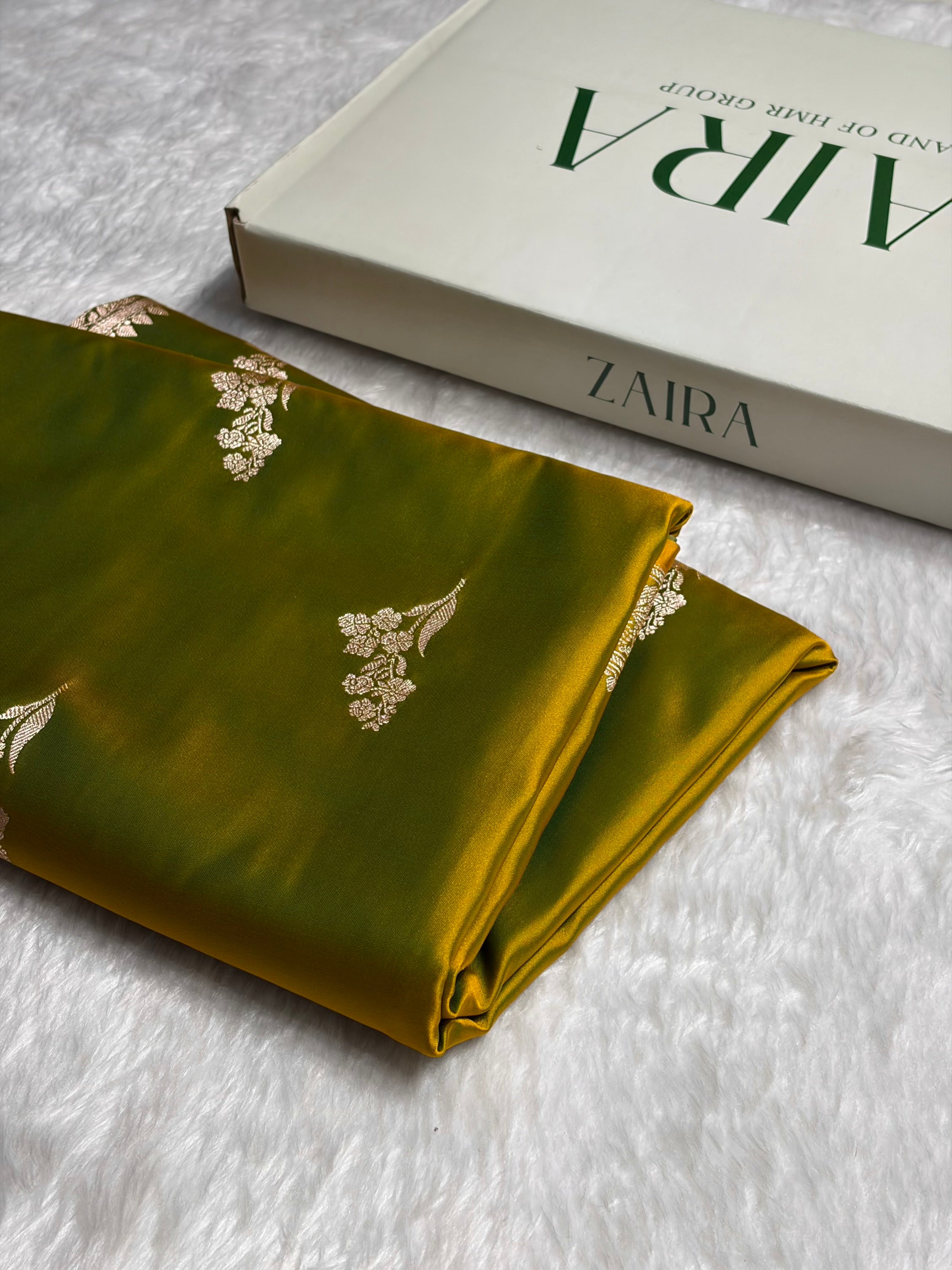 Liril Mehendi Boota With Floral Border Mashru Silk Saree MSM-97