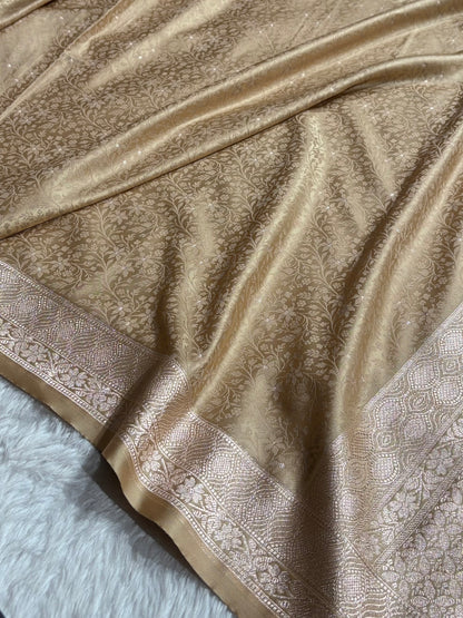 Beige Shades Tanchoi Motif Mashru Silk Saree MST-15