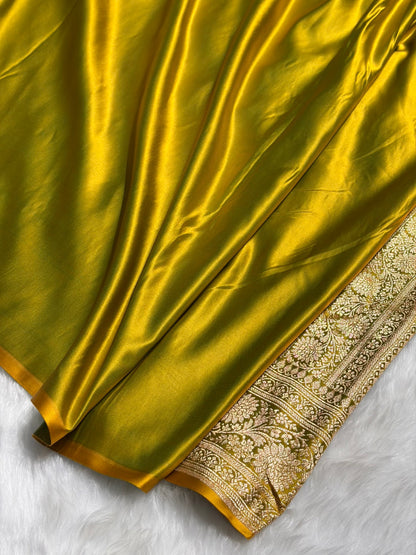 Liril Mehendi Unique Boota Pattern Satin Katan Silk Saree SK69