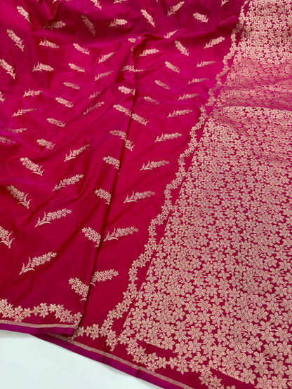 Beautiful Pink Shade Mashru Silk Saree