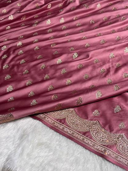 Rani Scallop Mashru Silk with Swarovski work BMS02