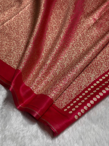 Cross Rani Shades Banarasi Satin Silk Saree SS36