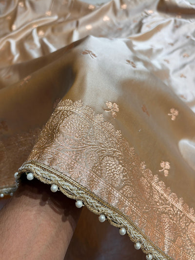 Tusser Booti Katan Silk With Gotta Patti Saree SKGP09
