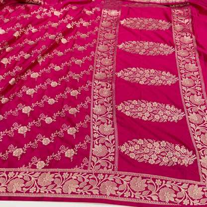 Banarasi Pattern Rani Mashru Silk Saree