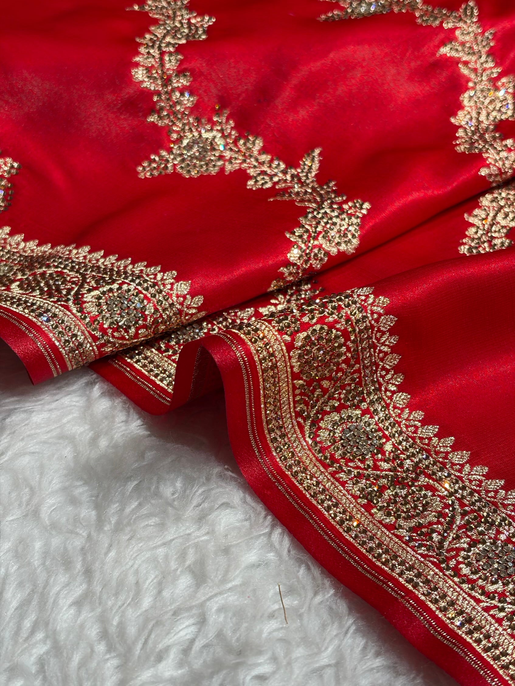 Bridal Red Cross with Bananasi Swarovski Stone Work BSS35