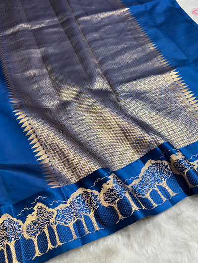 Purple Shades Handwoven Pure Paper Silk RM-63