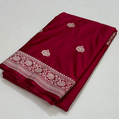 Reddish pink Shade Mashru Silk Boota