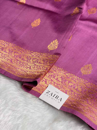 Ombré Lavender With Baby Pink Shades Meena Boota Handwoven Paper Silk RM-31