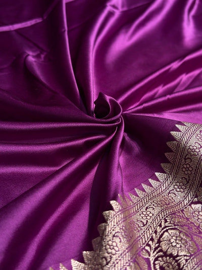 Purple Booti Mashru Silk Saree MCS26