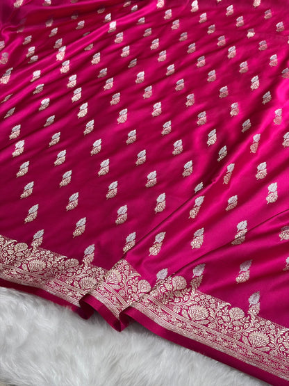 Rani Shades Floral Booti Mashru Silk Saree MSM-69