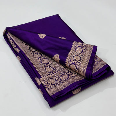 Purple Mashru Silk Saree