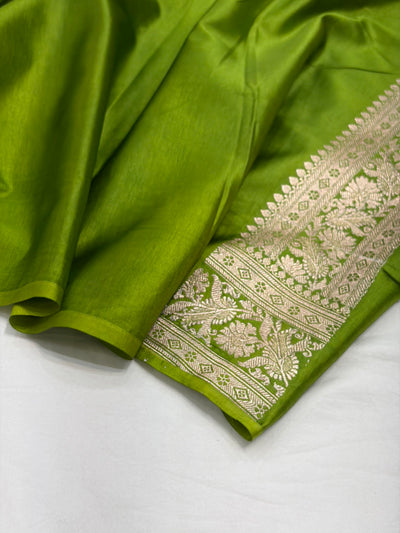 Wine / Green Contrast Shade With Booti Pattern Mashru Silk Saree