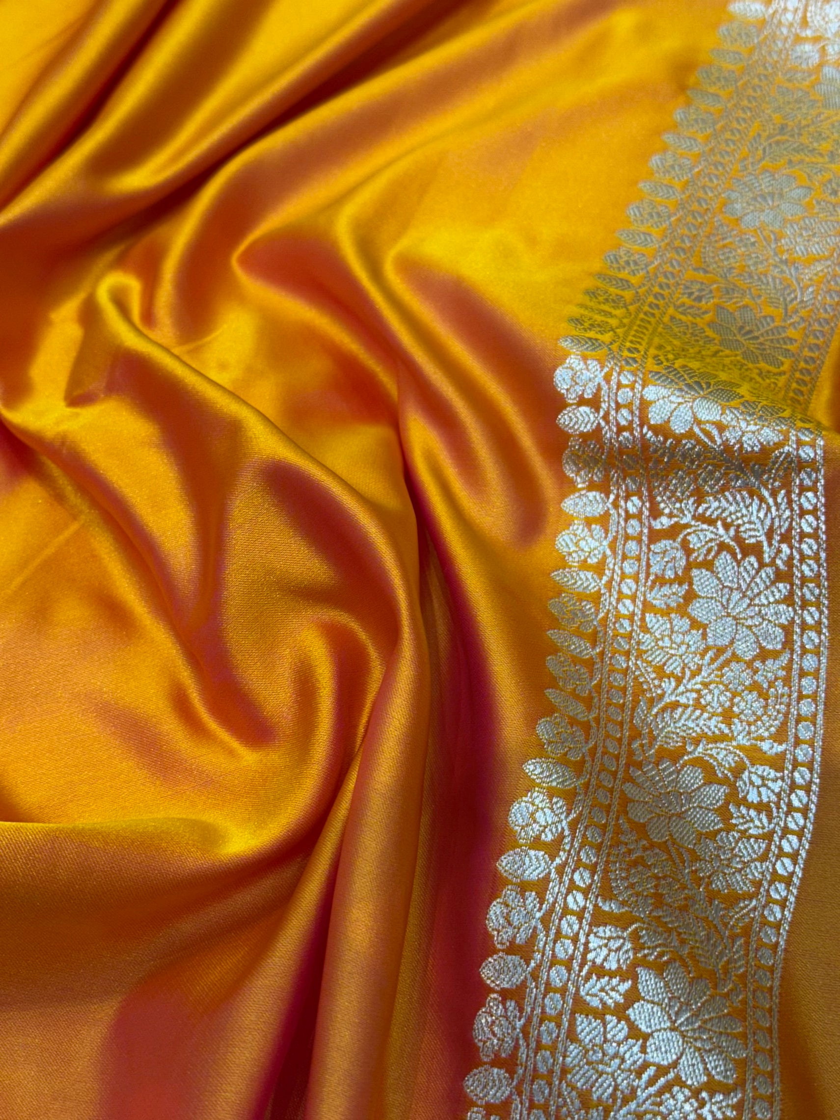 Pinkish Orange  Motif Mashru Silk MSM 76