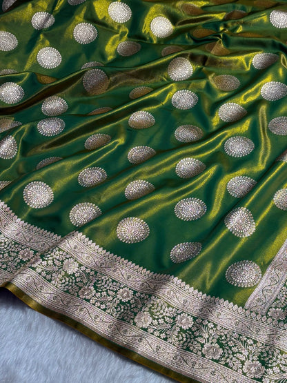 Liril Mehendi Shades Banarasi Satin Silk Saree SS33