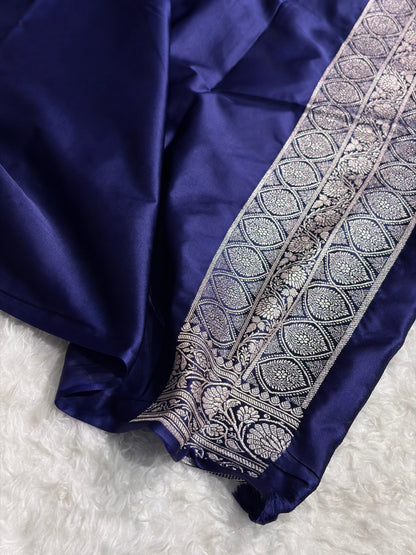 Royal Blue Shade With Booti Pattern Mashru Silk Saree