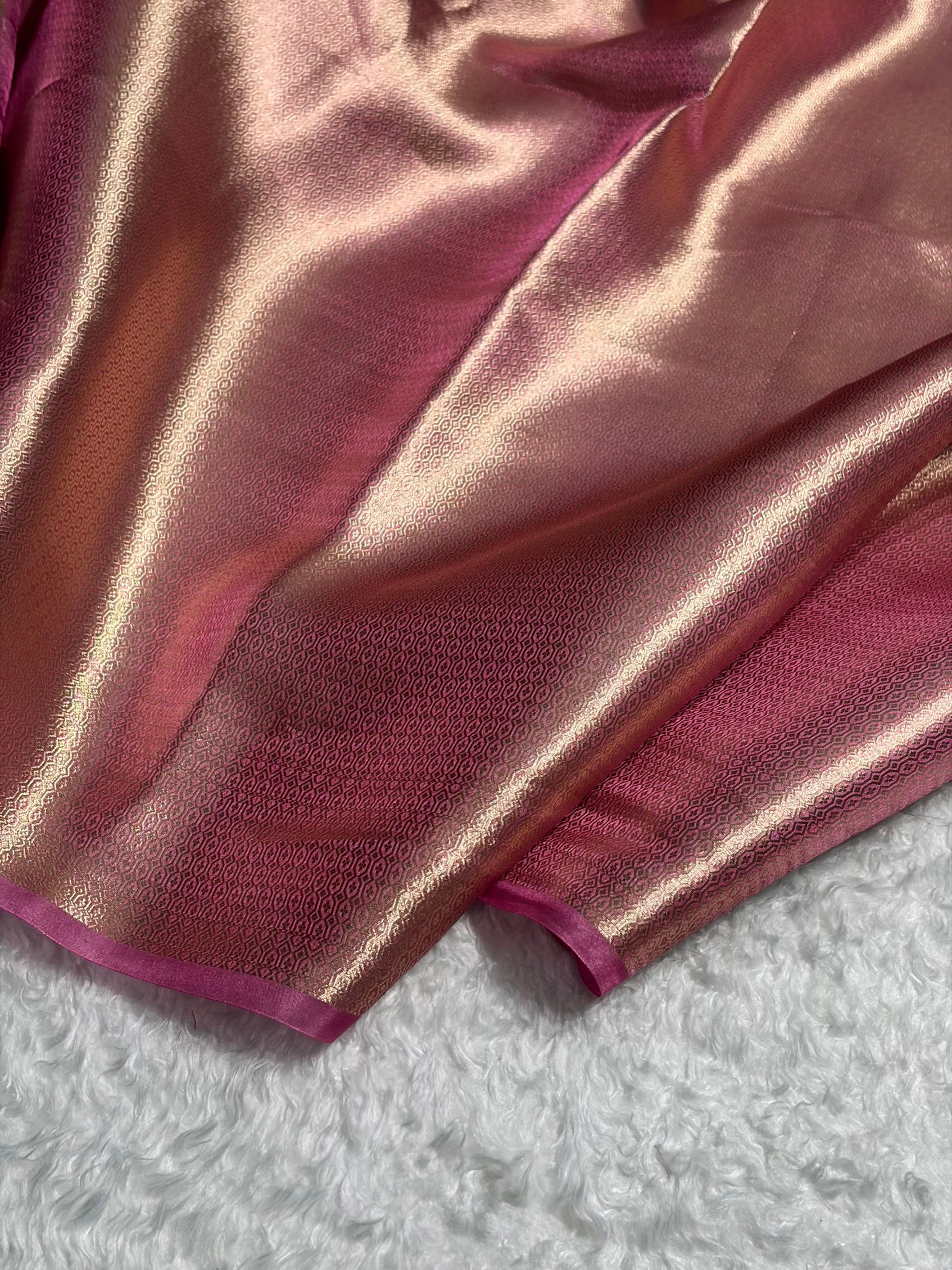 Banarasi Baby Pink Shades Pure Tissue Silk Saree PT-60