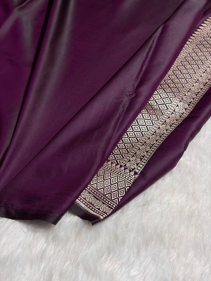 Magenta Shades Tanchoi Motif Mashru Silk Saree MST-12