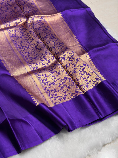 Royal Blue Boota Handwoven Raw Mango Silk RM-28