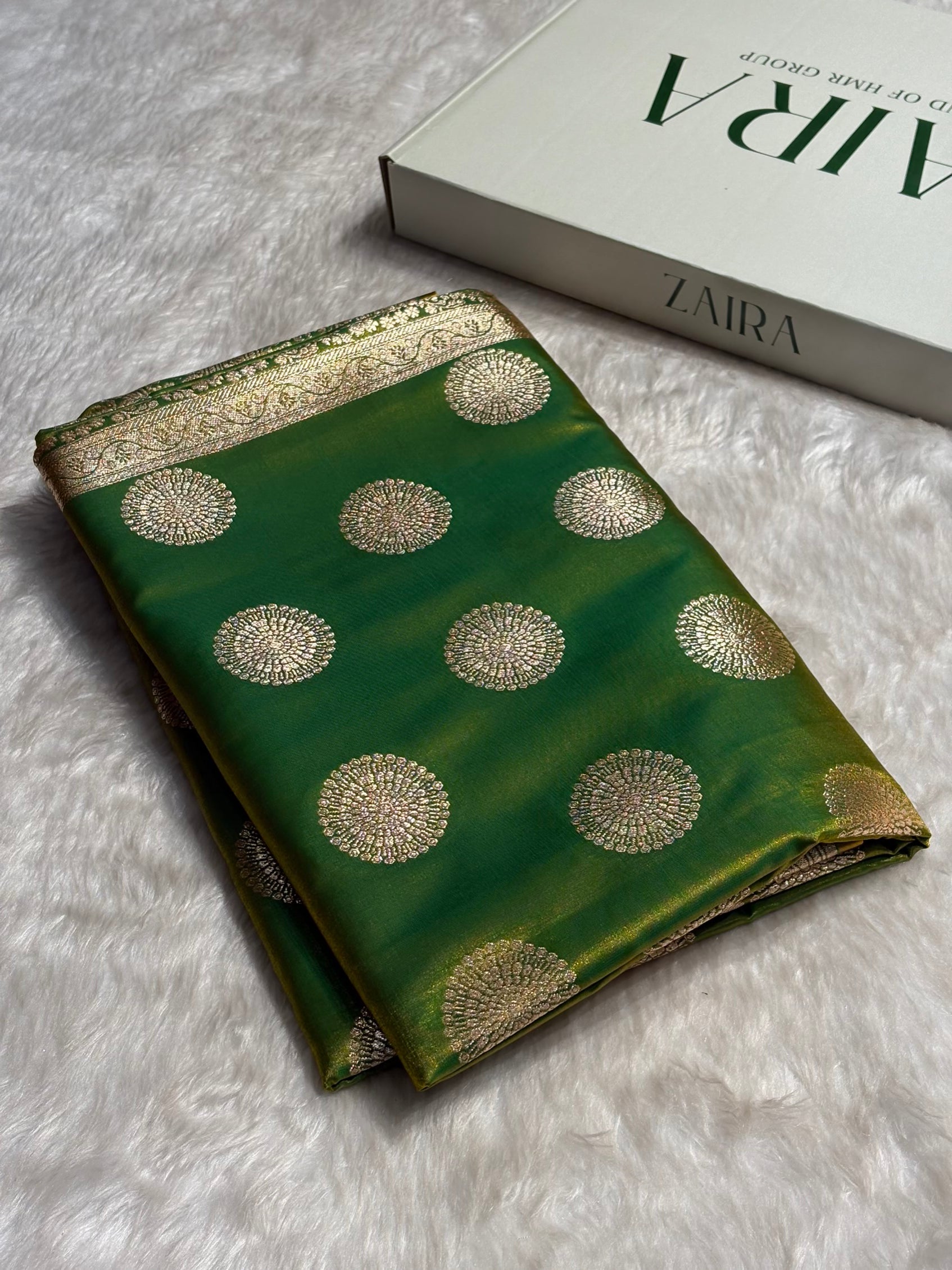 Liril Mehendi Shades Banarasi Satin Silk Saree SS33