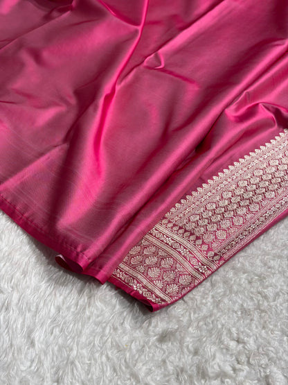 Banarasi Rani Floral Booti Mashru Silk Saree