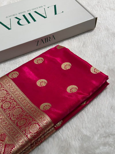Rani Chand Tara Satin Silk Saree SS04