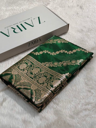 Ultra Light Weight Satin Silk BottleGreen Cross SS10