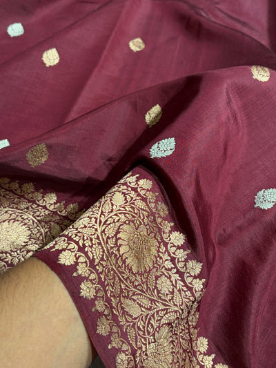 Wine Boota Handwoven Pure Katan Paper Silk RM-33