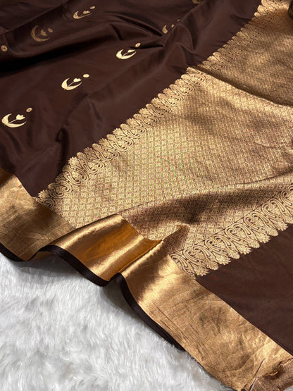 Chocolate Shades Handwoven Pure Raw Mango Silk RM-53