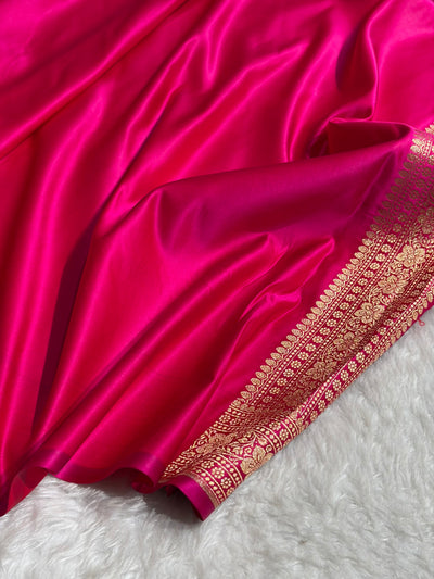 Banarasi Boota Katan Silk Saree In Cross Rani Shades SK04
