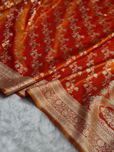 Ultra Light Weight Satin Silk Cross in FIRE GOLD Shades