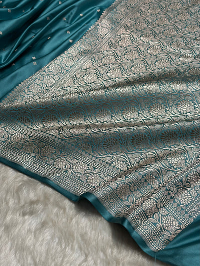 Mint Shades Booti Mashru Silk Saree MCS70