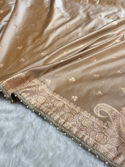 Tusser Booti Katan Silk With Gotta Patti Saree SKGP09