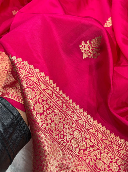 Banarasi Rani Boota Handwoven Pure Paper Silk RM-86