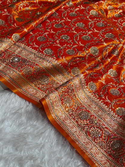 Bridal Gold Jaal with Swarovski Stone BSS13 (E)