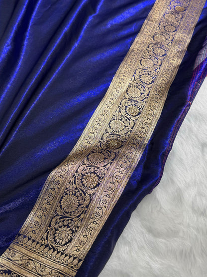 Banarasi Bridal Royal Blue Jaal with Swarovski Stone BSS13 (E)