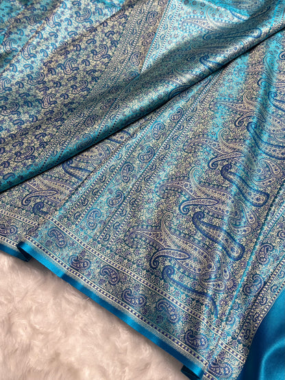 Firozi Jamawar Tanchoi Katan Silk Saree SKTM-11