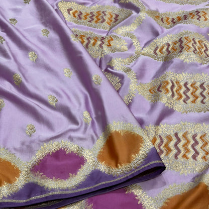 Lilac Rangkart Mashru Silk Saree