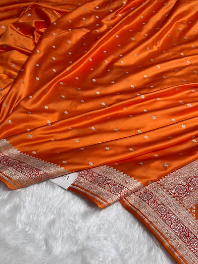 Orange Shades Booti Mashru Silk Saree MCS26