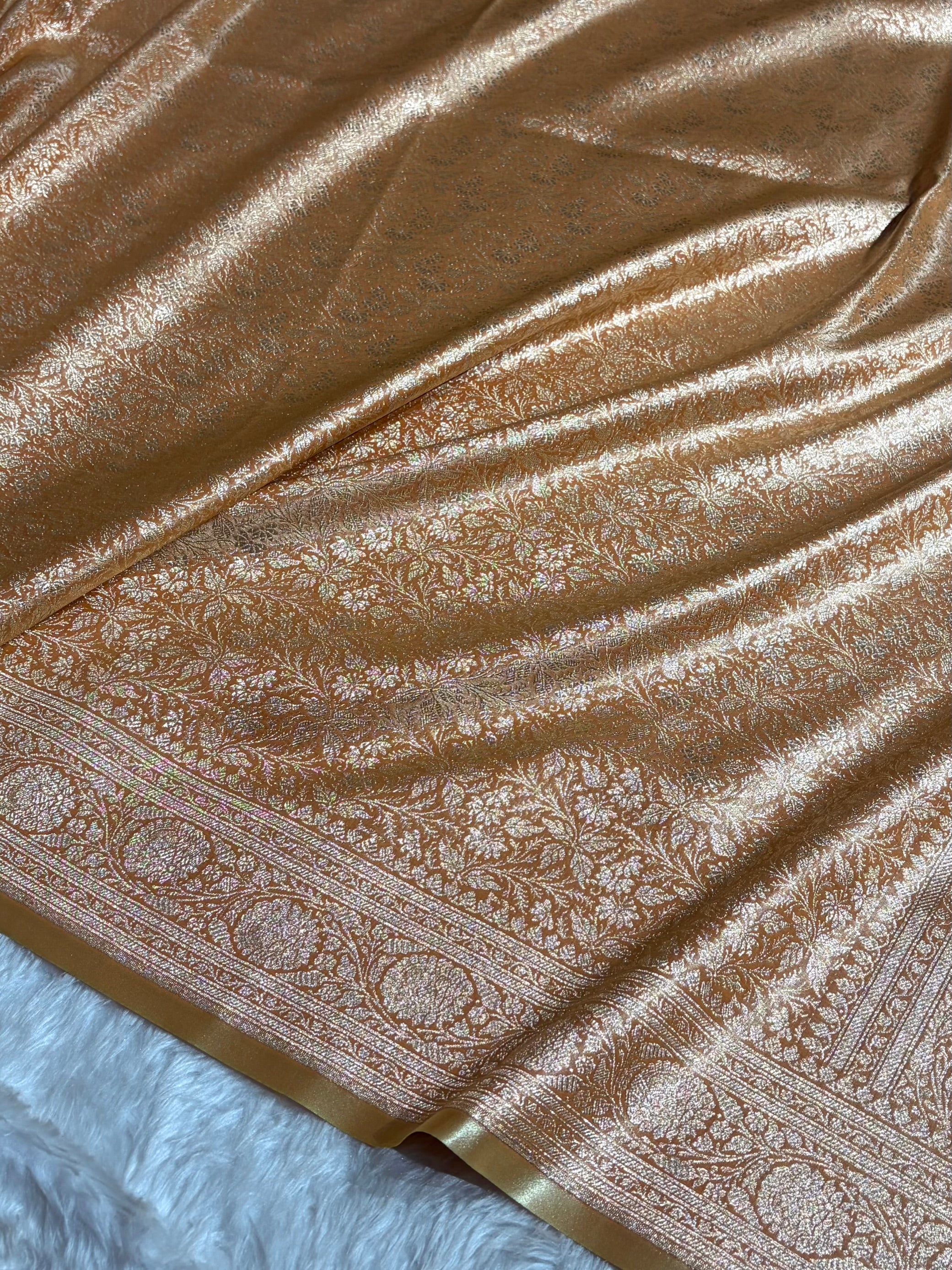 Cheeku Shades Brocket Satin Silk Saree Banarasi Saree Shades SS30