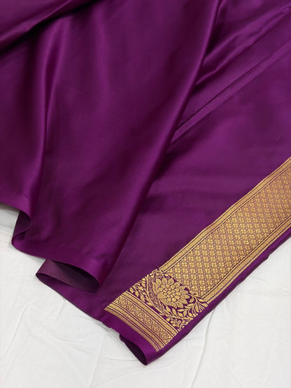 Wine Mauve Shade With Booti Pattern Mashru Silk Saree