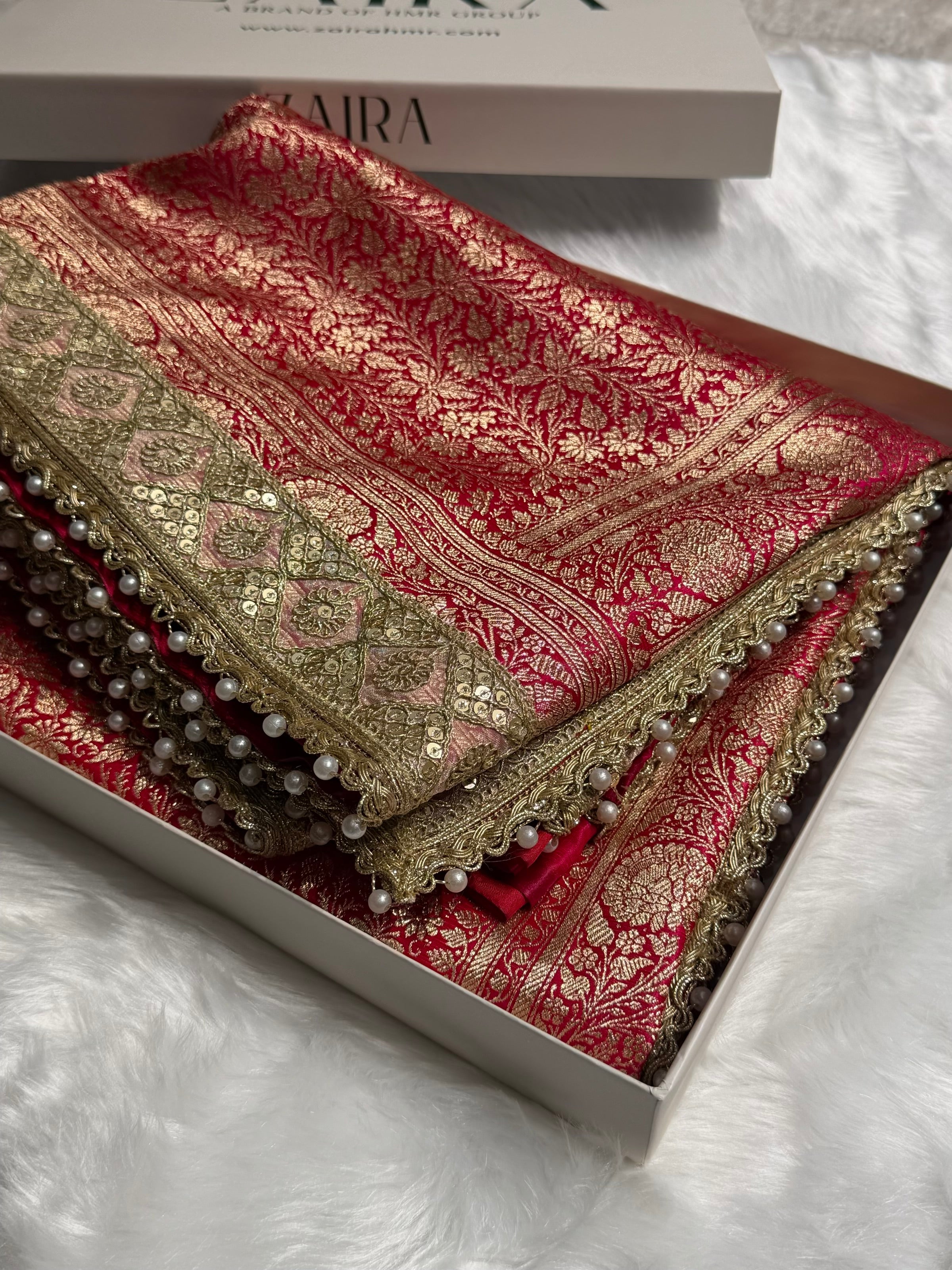 Rani Shades Brocket With Gotta Patti Satin Silk Saree Banarasi Saree Shades SSGP30