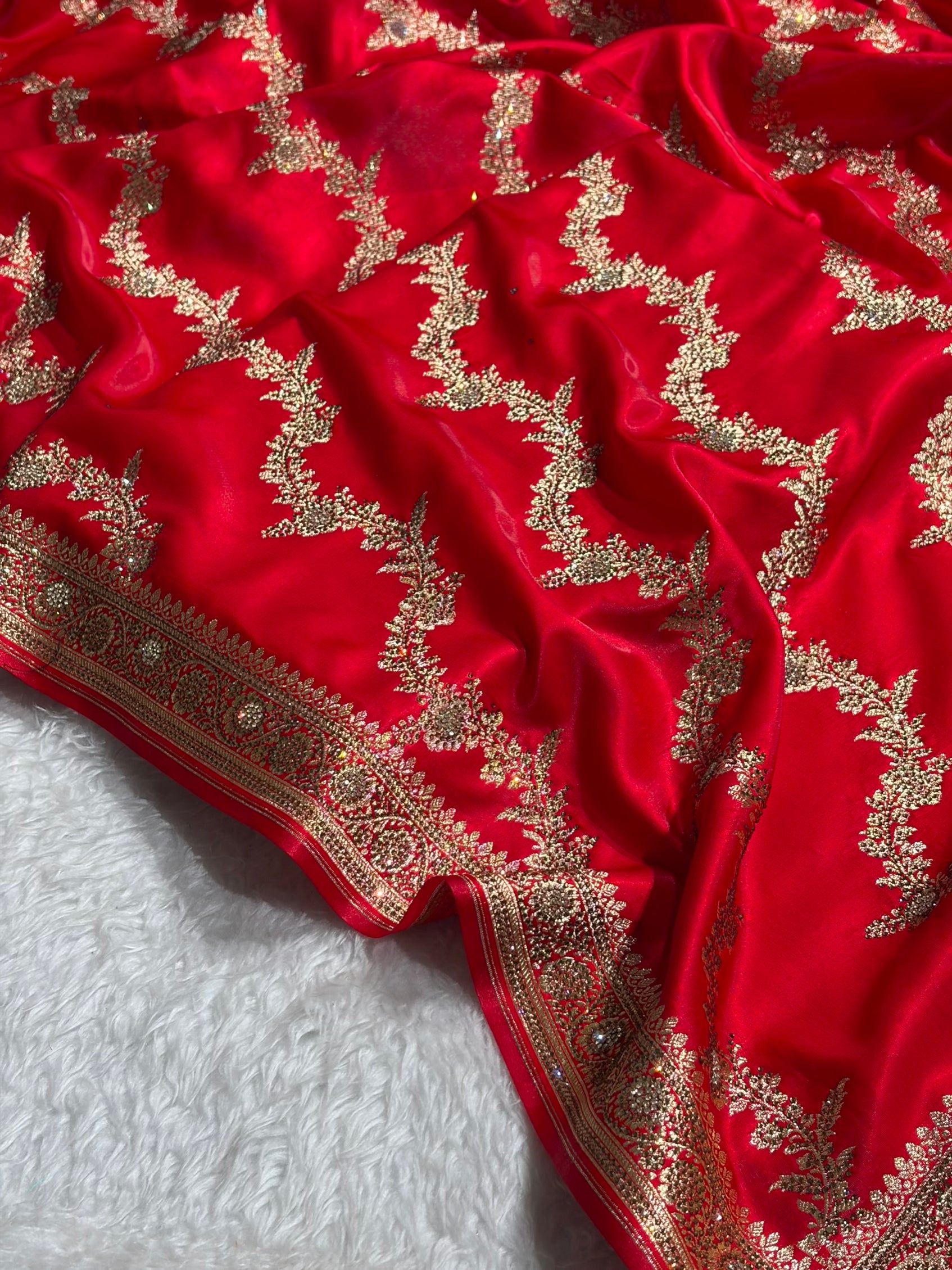 Bridal Red Cross with Bananasi Swarovski Stone Work BSS35