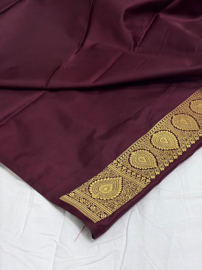 Garnet Shade With Booti Pattern Mashru Silk Saree