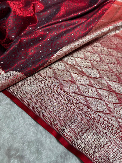 Maroon Shades Tanchoi Motif Mashru Silk Saree MST-16