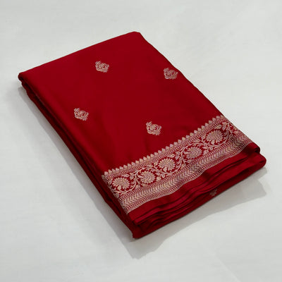 Red Boota Mashru Silk Saree MS25