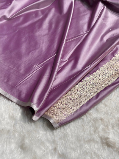 Cross Lavender Shades Tanchoi Motif Mashru Silk Saree MST-10