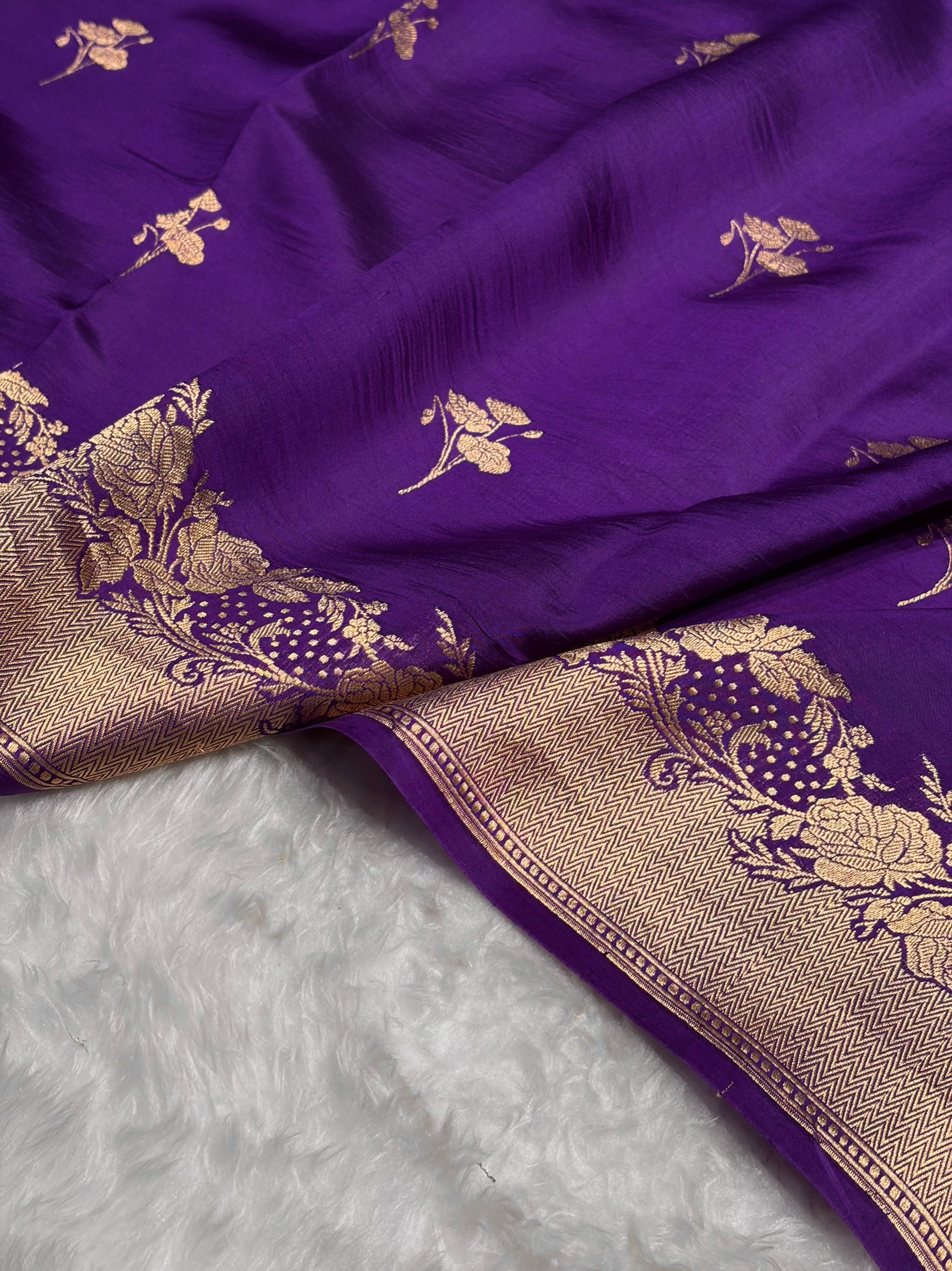 Purple Shades Handwoven Pure Raw Mango Silk RM-55
