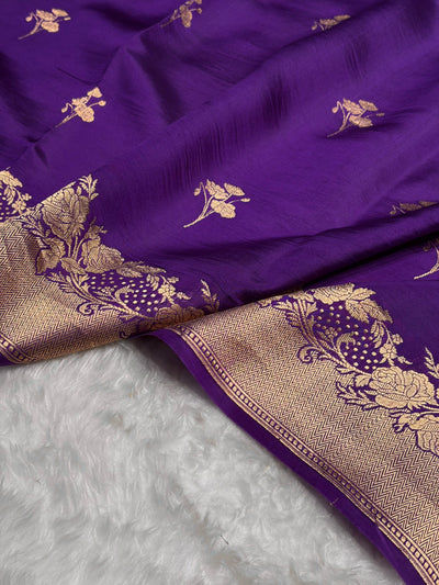 Purple Shades Handwoven Pure Paper Silk RM-55