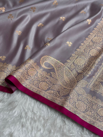 Banarasi Grape Booti Katan Silk Saree SK09