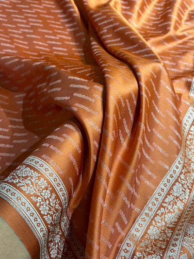 Rust Shades Tanchoi Motif Mashru Silk Saree MST-16